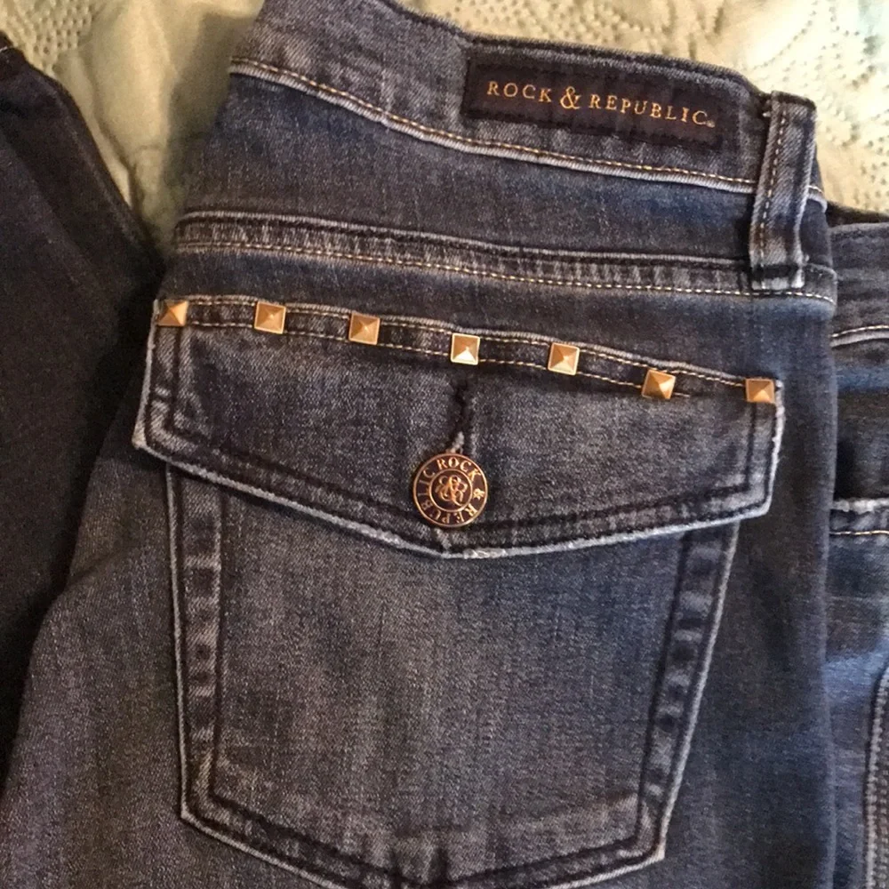 Ladies size 12 jeans by rock and republic. Wonderful condition! Super cute! - Picture 2 of 9